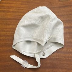 This Is A New Old Stock Jantzen White Rubber Bathing/Swim Cap With A Chin Strap. Adjustable White Swimwear For Spring, Fitted Beach Bonnet For Spring, White Cap Bonnet For The Beach, Fitted Spring Beach Bonnet, Spring Beach Bonnet Fitted, Swim Skort, Purple One Piece, Bathing Cap, Wrap Swimsuit