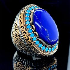 Large Lapis Lazuli Ring, Silver Natural Lapis Ring , Turkısh Handmade Ring , Blue Lapis Lazuli Signet Men's Ring, 925k Sterling Ring ★Item Details * Gender : Male / Female * Material : 925K Sterling Silver * Total weight : 50 Grams * Gemstone : Lapis Lazuli Stone ✔ Ready to Ship in 1-2 Business Days .. ✔ Shipped to the Worldwide 1-5 business days with free shipping... ✔ The product will be sent to you with a handmade wooden box to avoid any damage during shipping... ✔ Visit our store, browse oth Blue Oval Rings With Inlay, Blue Gemstone Engraved Ring, Spiritual Blue Engraved Ring, Traditional Blue Gemstone Rings, Traditional Blue Rings For Anniversary, Traditional Hallmarked Blue Rings, Traditional Blue Hallmarked Rings, Eagle Pictures, Lapis Ring