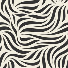 a black and white zebra print pattern with wavy lines on it's back ground