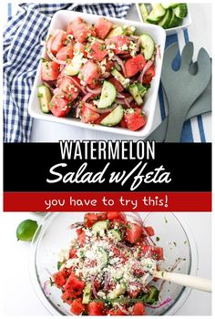 watermelon salad with feta you have to try this