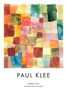 the cover of paul kiee's book, with an image of colorful squares