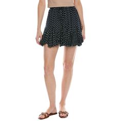 Color/Pattern: Midnight Polka Dot Approximately 17in From Waist To Hem Model Is 5'9 And Is Wearing A Size Small. Measurements May Vary Slightly By Size. Design Details: Elastic Drawstring Waist And Flounce Ruffle Hem Slip-On Styling 100% Rayon Hand Wash Imported Polka Dot Bottoms For Vacation In Spring, Polka Dot Bottoms For Summer Vacation, Casual Polka Dot Mini Bottoms, Summer Mini Hem Skort With Relaxed Skirt, Summer Mini Hem Skort, Polka Dot Mini Bottoms For Spring, Polka Dot Mini Length Bottoms For Spring, Summer Polka Dot Mini Bottoms, Summer Polka Dot Bottoms For Day Out