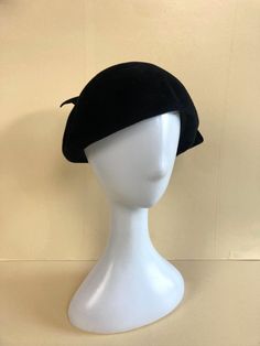 Vintage Velvet Beret Hat Black Big Bow To Side Cloche 80s Lady Like Occasion  Black Velvet One Size Good Condition Lady Like, Beret Hat, Berets, Vintage Velvet, Big Bows, Black Velvet, Caps Hats, Accessories Hats, Bathing Beauties