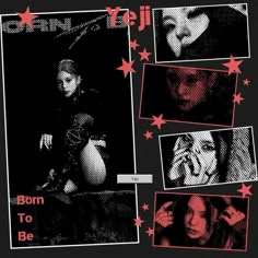 the poster for born to be with photos of women in black and red on it