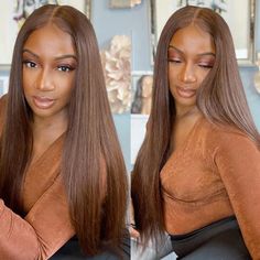 Arabella Hair 4x4 5x5 13x4 Lace Front Closure Wig #4 Chestnut Brown Color Straight Hair Wigs, 100% Unprocessed Virgin Remy Human Hair Wigs. Hair Lights, Straight Human Hair Wigs, Brazilian Hair Wigs, Brazilian Straight Hair, U Part Wig, Colored Wigs, Straight Lace Front Wigs, Brown Wig, Lace Closure Wig