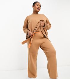 Curve & Plus Size by Never Fully Dressed Plus Part of a co-ord set Top sold separately Elasticized waistband Tie detail Wide leg Beige Sweatpants For Fall Workwear, Puma Shop, Never Fully Dressed, Wide Leg Sweatpants, Co Ord Set, Womens Loungewear, Co Ord, Body Fit, Trending Now