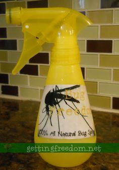 Homemade All Natural Bug Spray All Natural Bug Spray, Homemade Bug Spray, Natural Bug Spray, Natural Pest Control, Bug Spray, Bug Repellent, Diy Cleaners, Cleaners Homemade