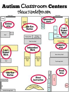 Autism Classroom Classroom Floor Plan, Special Education Classroom Setup, Classroom Arrangement, Classroom Centers