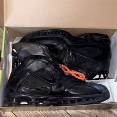 These Shoes Were Worn One Time Back In 2005 My Dad Is A Shoes Hoarder And Now After 19 Years Wants To Get Rid Of Them Been In The Box All This Time A Lil Dust But Can Definitely Be Cleaned ! The Receipt Is Still In The Box ! Nike Shox Elite Ot 11 Uk 10 Eur 45- Cm 29 Black/Black-Anthracite Noir/Noir- Made In China Nike Shoes Vintage, Mens Nike Shox, Back In 2005, All This Time, Nike Shox, My Dad, Mens Shoes Sneakers, Black Nikes, And Now