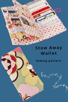 the sewing pattern for this wallet is easy to sew