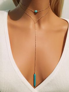 image 2 Cheap Lariat Necklace For Festivals, Cheap Adjustable Lariat Long Necklace, Cheap Adjustable Long Necklace For Beach, Luxury Turquoise Long Necklace, Cheap Long Necklaces For The Beach, Turquoise Choker Necklace, Turquoise Necklaces, Long Turquoise Necklace, Turquoise Jewelry Necklace