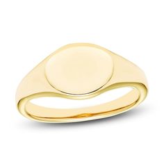 Make this classic signet ring uniquely your own. 14K yellow gold Engravable oval center Tapered shank for comfortable fit Personalize with 1 line up to 4 characters. 4 Characters, Jared The Galleria Of Jewelry, Signet Ring, Comfort Fit, Yellow Gold, Ring, Yellow, Gold