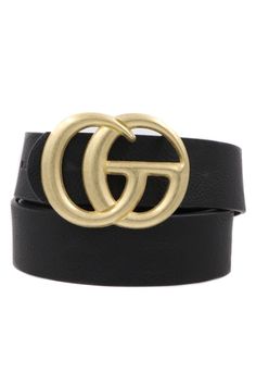 A Simple Twist on a classic Gucci style belt. Same look and feel, but without the hefty price tag. They feature a gorgeous faux leather strap and a double O-ring buckle. GG Gucci Inspired Belt with Gold Buckle Belt Length 43" Belt Width 1 1/4" Double Buckle Belt, Gg Belt, Plus Size Belts, Authentic Jewelry, Faux Leather Belts, Gucci Fashion, Western Jewelry, Metal Ring, Leather Buckle