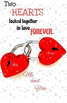 two hearts locked together in love forever