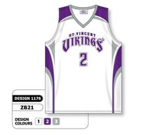 a basketball jersey with the number 2 in purple and white, on a white background