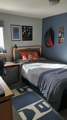 Room Color For Men, Aesthetic Room Ideas For Teen Boys, Teen Boy Bedroom Paint, Boys Bedroom Paint, Bedroom Boy