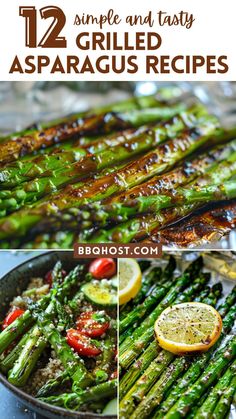 grilled asparagus recipe with lemons and tomatoes