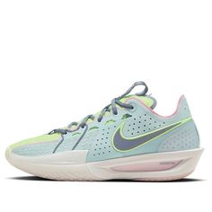 Nike Air Zoom GT Cut 3 'Easter' DV2918-401 Gt Cut 3 Shoes, Nike Green Outdoor Basketball Shoes, Nike Gt Cut 3, Colorful Basketball Shoes, Nike Inspiration, Naruto Comic, Volleyball Shoes, Air Zoom, Nike Air Zoom