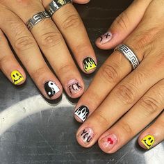 Manicure Design Ideas Men, Male Acrylic Nails, Buff And Shine Nail Designs For Men, Buff And Shine Nails For Men, Boys Nails Ideas, Male Nail Ideas, Men’s Nail Arts, Boy Nail Ideas, Halloween Nails Men