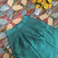 A Show Stopping, Teal Skirt That’s Perfect For This Upcoming Holiday Season! The Two-Toned Design Will Turn Heads Where You Wear It! The Fabric Has A Little Shine To It. The Skirt Was Photographed With Natural Light. Measurements Waist: 14” Length: 25” I Bought The Skirt With The Intention Of Altering It, And I Never Did. Smoke Free, Pet Friendly Home Teal Skirt, Aline Skirt, A Line Skirt, A Line Skirts, Natural Light, Pet Friendly, Holiday Season, Blue Green, Womens Skirt