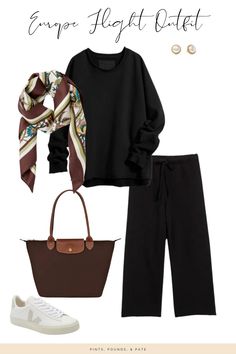 What to Wear on a Flight to Europe Weekend In Dc Outfits, Women’s Spring Outfit Ideas, How To Pack For Europe In The Fall, Airplane Travel Outfit Ideas, Summer Flight Outfit, Travel Wardrobe For Women Over 50 Europe, Outfits For Traveling In Europe, Overnight Flight Outfit, Over 60 Fashion Classy