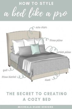 how to style a bed like a pro the secret to creating a cozy bed by michaela diane designs