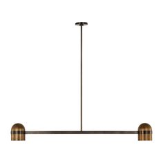 Visual Comfort Modern - LED Linear Chandelier - Octavia - Blackened Bronze/Bright Worn Brass- Union Lighting Luminaires Decor Linear Suspension, Modern Tech, Tech Lighting, Linear Pendant, Linear Chandelier, Black Chandelier, Visual Comfort, The Space, Brass Finish