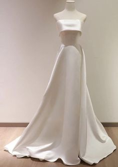 Ivory Dress Wedding | Ivory Silk Dress | Private Label Styles Elegant White Silk Dress, Silk Straight Wedding Dress, Soft White Wedding Dress, Silk And Pearl Wedding Dress, Cream Satin Wedding Dress, White Silk Strapless Wedding Dress, Silk White Wedding Dress, Wedding Dresses Silk Satin, Elegant Silk Wedding Dress