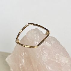 "So sweet, this hammered gold filled or sterling ring is perfect for every day. I forge and hammer the 14 gauge wire onto a 18mm diamond. Available in sterling or mix metal too! Please choose from sizes 4-9 and leave note in \"message to seller box\" at checkout. ==You can view the whole ring collection== http://www.etsy.com/shop/BellatrinaJewelry?section_id=11006644 ** Follow us for updates, contests, and promos. :) www.facebook.com/BellatrinaJewels www.twitter.com/BellatrinaJewel" Hammered Open Ring In Recycled Gold, Hammered 14k Gold Open Stackable Rings, Gold Hammered Nugget Rings, Hammered 14k Gold Open Band Jewelry, 14k Gold Open Band Hammered Jewelry, Adjustable Gold Hammered Stackable Rings, Gold Hammered Stackable Rings For Everyday Wear, Everyday Gold Hammered Stackable Rings, Everyday Hammered Gold Rings