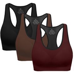 PRICES MAY VARY. Racerback Design: Many people will encounter the situation that the bra does not fix the chest when wearing a sports bra. In order to solve this problem, we designed the racerback. Racerback design provides more coverage for your back to provide sufficient support for women who love sports, you can enjoy sports. Built-in Padding: We designed removable padding in the chest. There are two benefits, the first is to protect your chest, to avoid friction between the chest and clothin Racerback Sports Bra, Sports Apparel, How To Do Yoga, Sports Bras, Sport Outfits, Athletic Tank Tops, Sports Bra, Two By Two, Benefits