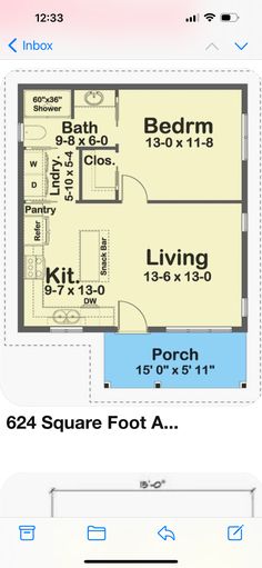 the floor plan for a small house