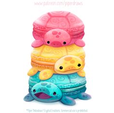 an image of two toys stacked on top of each other in the shape of turtles