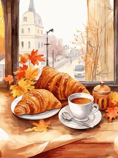 Französisches Frühstück_Golden Hour - Poster Herbst - Printree.ch goldene stunde, Herbst, Herbstfarben, herbstlich, kreative Kunst, Kunst, Kunstdruck, Poster Fall Drawings, Autumn Sun, Artistic Posters, French Breakfast, The Golden Hour, Calming Atmosphere, Hand Draw, Time Of Day, Beautiful Flowers Pictures