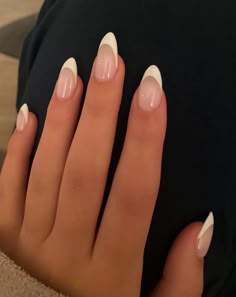 White nails French tip nails nails inspo nail aesthetic vanilla girl clean girl Pilates princess white almond long nails Milky Pink Nails, Kutek Disney, Milky Pink, Milky Nails, Formal Nails, Nike Style, French Tip Acrylic Nails, Nails Fashion