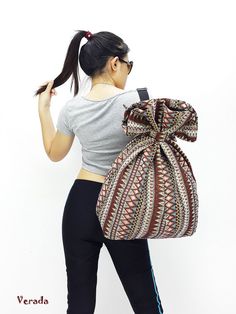 Woven Cotton Bag Single Strap Backpack Hippie #bagsandpurses @EtsyMktgTool http://etsy.me/2yhCVlT Single Strap Backpack, Travel Bag Women, One Strap Backpack, Tie Dye Bags, Woven Bags, Woven Pillows, Yoga Mat Bag, Hippie Bags, Mat Bag