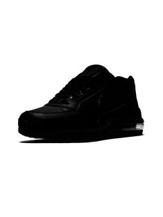 Black leather Air Max LTD 3 sneakers from Nike featuring a rubber sole, a round toe and a lace-up front fastening. These styles are supplied by a premium sneaker marketplace. Stocking only the most sought-after footwear, they source and curate some of the most hard to find sneakers from around the world. Classic Sneakers With Air Cushioning, Classic Sneakers With Air Cushioning And Round Toe, Modern Nike Leather Running Shoes, Synthetic Lace-up Sneakers With Air Max Cushioning, Classic Black Sneakers With Air Cushioning, Nike Leather High-top Sneakers For Light Sports, Classic Lace-up Running Shoes With Air Max Cushioning, Classic Low-top Custom Sneakers With Air Max Cushioning, Low-top Leather Basketball Shoes With Air Cushioning