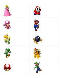 the mario and luigi characters are shown in this game character quiz answers for each player