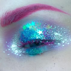 Sea Punk, Watercolor Wings, Fantasy Make-up, Party Make-up, Space Grunge, Festival Glitter, Fairy Makeup, Makijaż Smokey Eye, Makeup Hacks