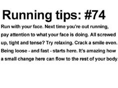 an ad with the text running tips 7