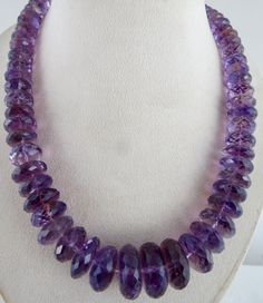 PRODUCT DETAILS LINE 1/CTS 925 AMETHYST FACETTED ROUND BEADS  NATURAL   SPECIAL SIZE AND COLOR FINE FACETTED SIZES OF THE BEADS ARE FROM 22MM TO 11MM NECK LENGTH OF THE NECKLACE IS 16 INCHES FREE925 SIZABLE SILVER HOOK WITH THIS NECKLACE NOTE - #You will receive the same product you see in picture. #DEAR BUYERS PLEASE FEEL FREE TO ASK QUESTIONS  #WE WILL BE GLAD TO ANSWER & SOLVE QUERY REGARDING THIS PRODUCTS #RETURN POLICY Every piece of jewellery and inputs (gem stones, diamonds, making and se Round Bead Necklace, Silk Cord, Amethyst Beads, Gem Stones, Rock Crystal, Natural Beads, Round Beads, That Way, Necklace Etsy