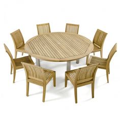 an oval wooden table with six chairs around it