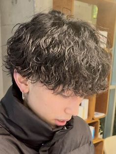 Men Perm Hairstyles, Boy Permed Hair, Asian Hair Perm, Perm Men, Curly Asian Hair, Perm Hair Men, Wavy Perm, Perm Hairstyles, Curly Perm