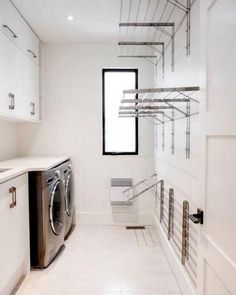 this is an image of a laundry room with the words goals above it and below it