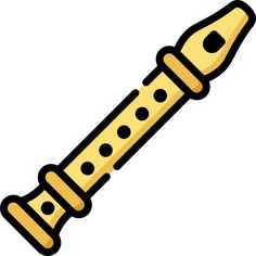 a musical instrument that is yellow and has black dots on it