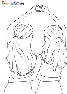 two girls looking at each other in the mirror