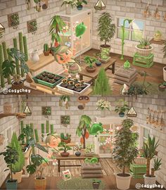 a room filled with lots of potted plants