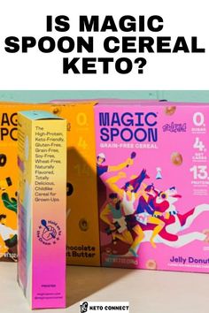 Two things that you wouldn’t think go together: cereal and keto. We’re here to tell you that we’ve found a cereal line that checks the keto boxes and is delicious. In this keto food guide, we give you an honest review of the Magic Spoon cereals and dive deep into the low-carb ingredients that make it great! Magic Spoon Cereal, Keto Box, Magic Spoon, Keto Connect, Keto Cereal, Keto Menu