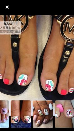 Orange Toe Nails, Green Toe Nails, Beach Toe Nails, Purple Toe Nails, Toenail Art Designs, Pink Toe Nails, Pedicure Nail Designs, Gel Toe Nails