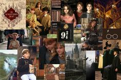 harry potter collage with images from movies