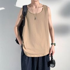 Summer Men Solid Vest Tank Top Sleeveless T Shirts O-neck Undershirts Breathable Sport Bodybuilding Fitness Muscle Clothes   [23y 8m 2d] Korean Fashion Black, Korean Jeans, Japanese Shirt, Running Shorts Men, Mens Fashion Jeans, Navy And Khaki, Bodybuilding Fitness, Sweatshirt Short Sleeve, Floral Denim